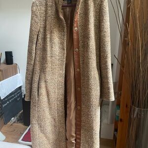 Kenneth Cole Tan Tweed Coat